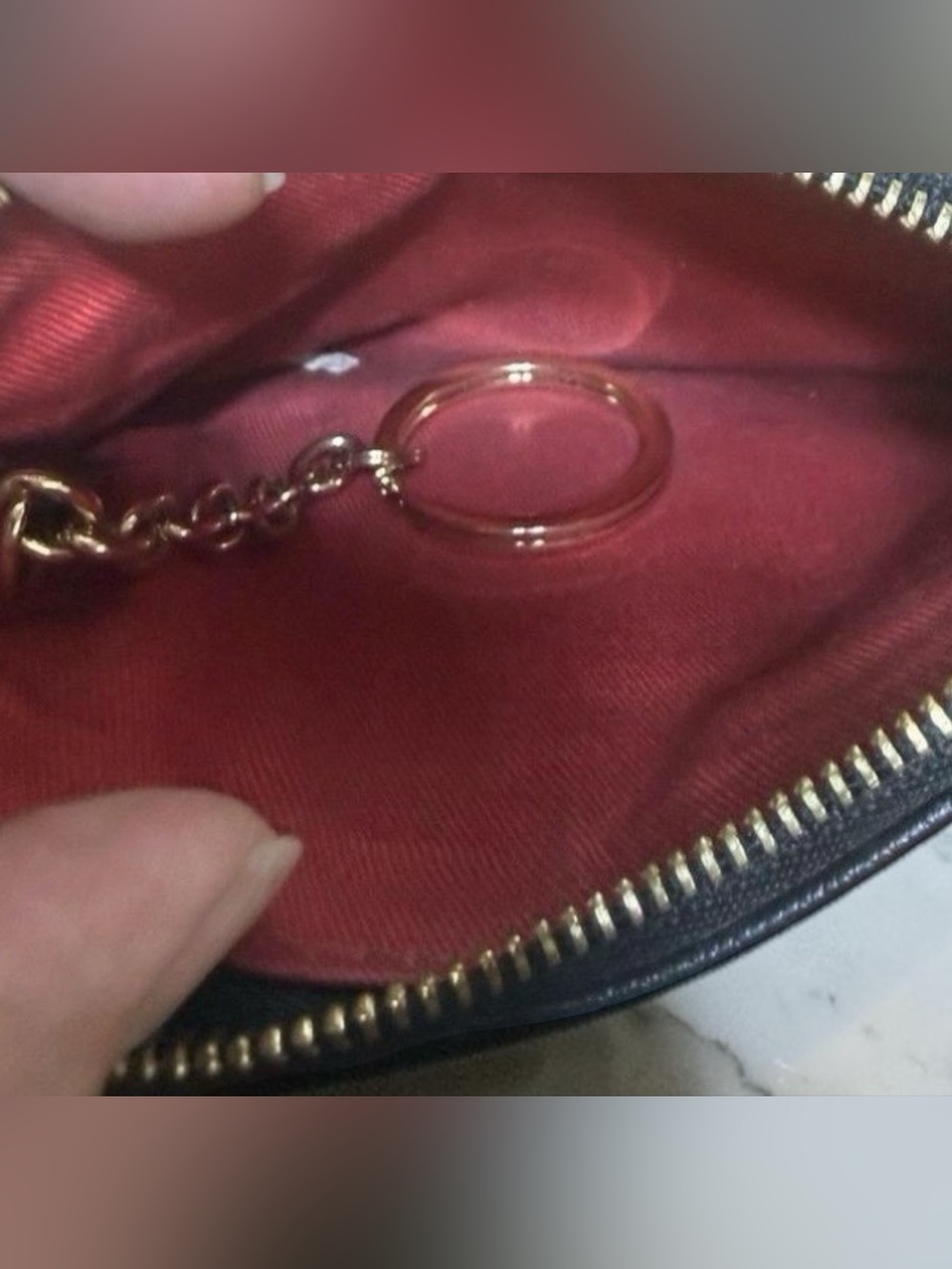 Dooney & Bourke Navy Logo Wristlet EUC - Picture 5 of 5